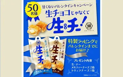 【甘くないバレンタイン!?】湖池屋“生・チー”懸賞で限定ギフトBOXが当たる!