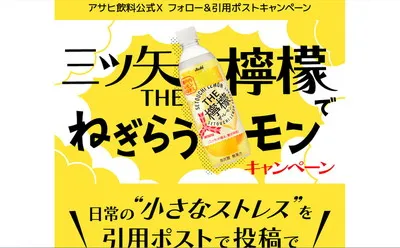 「三ツ矢THE檸檬 PET500ml」「ストレス解消グッズ」