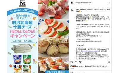 「BRUNOホットプレート」「明治北海道十勝チーズ」