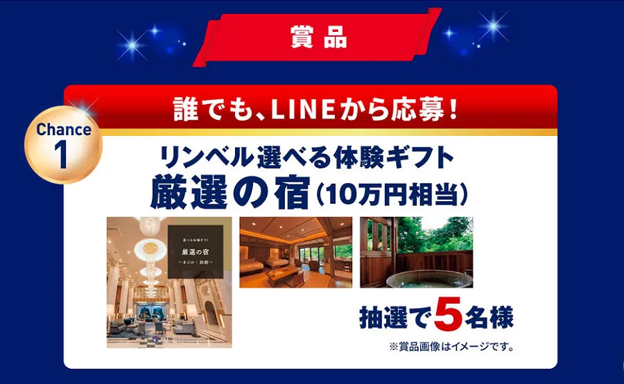 「厳選の旅（10万円分相当）」