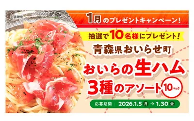 「日本ハムの生ハム3種セット」当たる！ふるさと納税ポータル1月限定