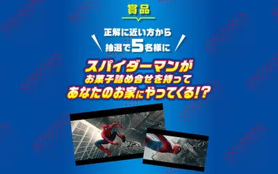 「スパイダーマンが来る?お菓子詰め合わせ」が当たる!