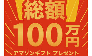 総額100万分のAmazonギフト券がもらえる