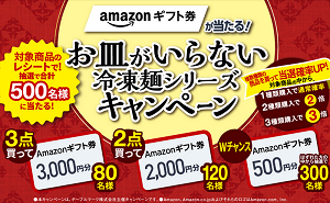 「Amazonギフト券 3,000円」「Amazonギフト券 2,000円」