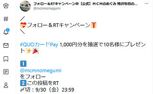 QUOカードPay1,000円分