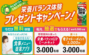 「栄養バランスUPミールキット」「電子マネー・ポイント 1,000円」