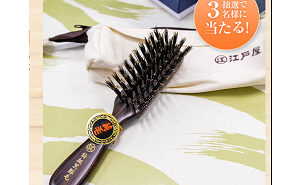 「特級黒豚毛の携帯用へアブラシ」