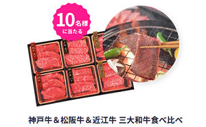 「神戸牛＆松阪牛＆近江牛 三大和牛食べ比べ」