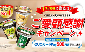 「QUOカードPay 500円分」1万名様！