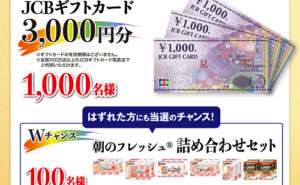 「JCBギフト券 3,000円」1,000名様！