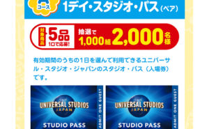 「USJ 1Day スタジオ・パス（ペア）」1,000組2,000名様！