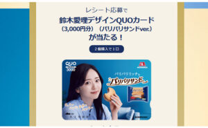 「鈴木愛理デザイン QUOカード3,000円分」