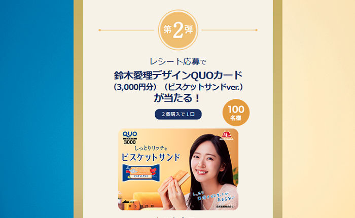 「鈴木愛理さん QUOカード3,000円分」