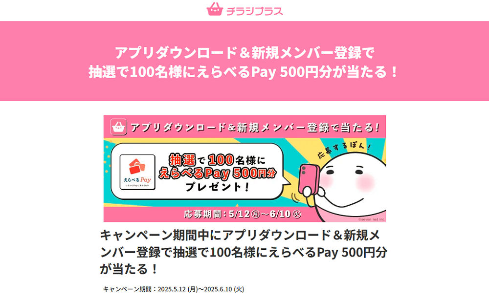 えらべるPay 500円分