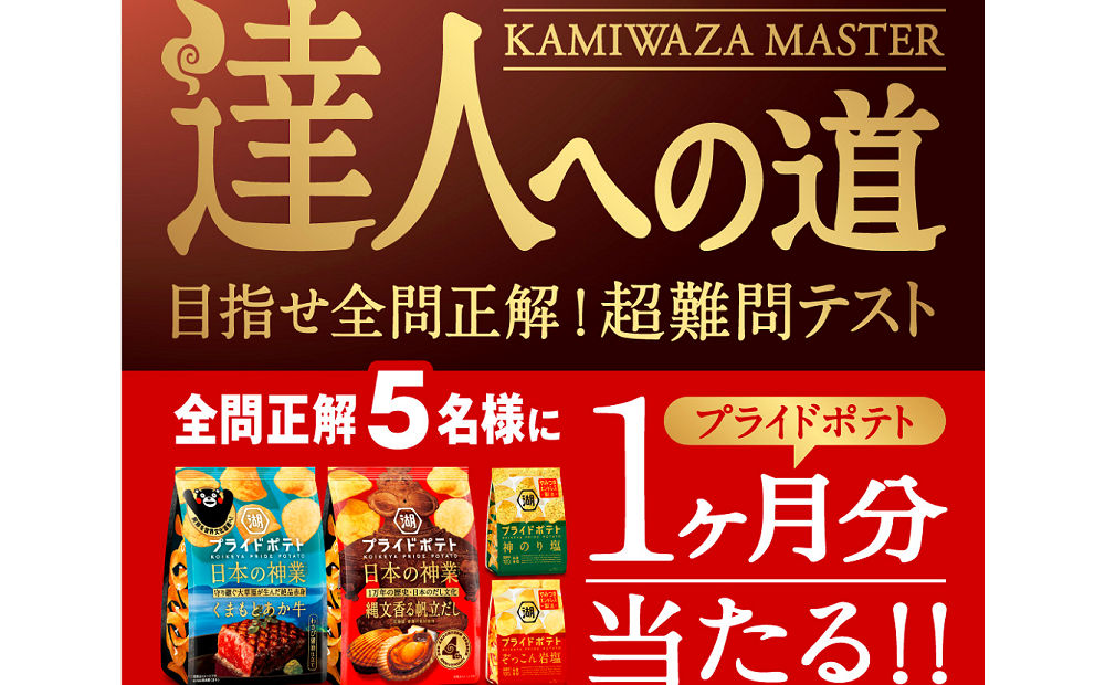 「湖池屋プライドポテト 日本の神業 くまもとあか牛」