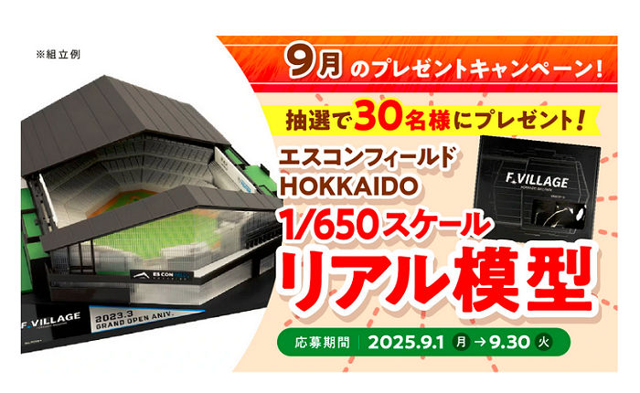 「エスコンフィールドHOKKAIDO（650分の1スケールで精巧に再現）モデル」