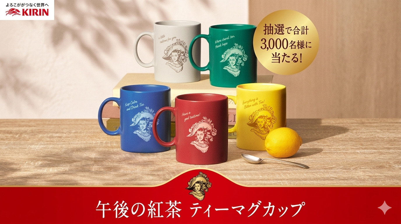 午後の紅茶「ティーマグカップ」プレゼントキャンペーン実施中!