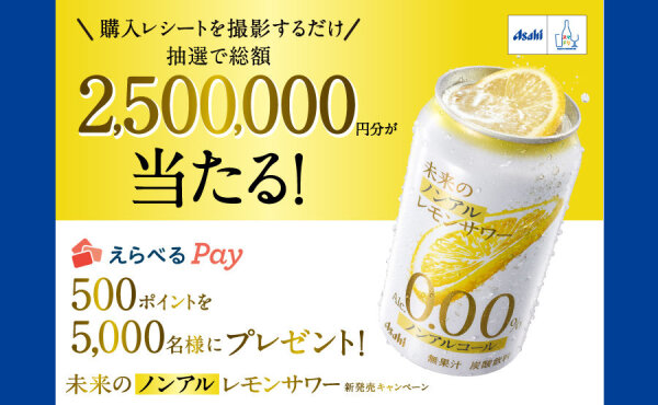「えらべるPay500ポイント」5,000名様プレゼント！